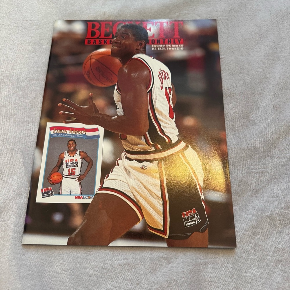 Beckett Basketball Monthly #26 Sept 1992 Magic Johnson Dream Team USA
